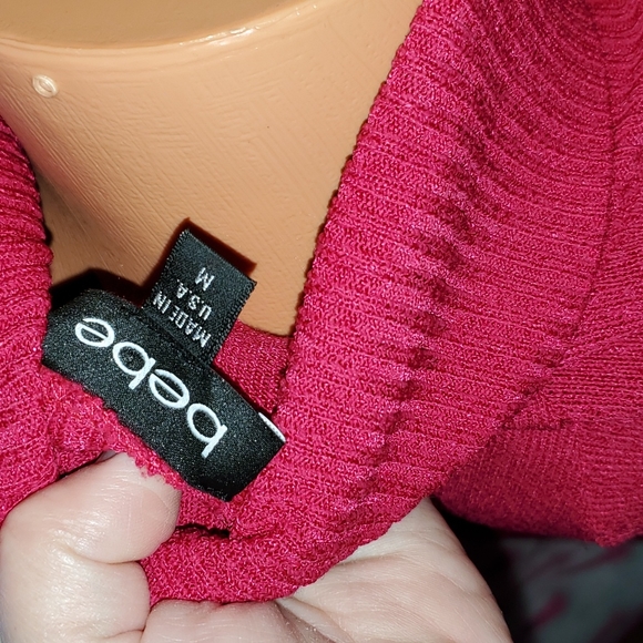 Bebe dolman turtleneck keyhole sweater M EUC - Picture 6 of 7